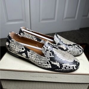 Ukies Snakeskin Python Flats US 8 Loafers Real Snake Leather Soles Nano Gel